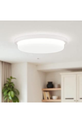36 Watt Beyaz Işık Ledli İç Ve Dış Mekan 3200 Lümen Plastik Tavan Ve Duvar Armatürü, Led Tavan Aplik Beyaz