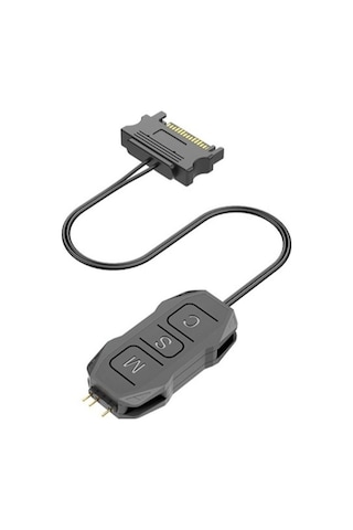 Argb Kontrolcü 5v 3 Pin - Sata Siyah Renk Argb Dönüştürücü Rgb Denetleyici Kablo
