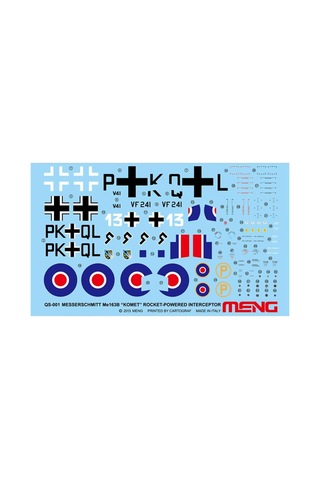 1/32 Messerschmitt Me163b Komet Savaş Uçağı Maketi, Meng Qs001