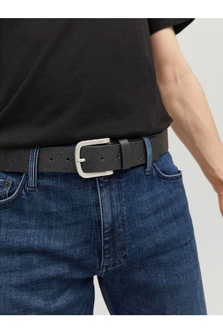 Jack & Jones Jacharry Embossed Belt Noos Erkek Black Kemer - Jj12236466 Siyah