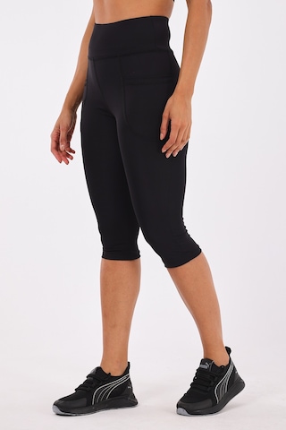 Scorp Joy Yüksek Bel Cepli Spor Tayt 3/4 Siyah STANDART