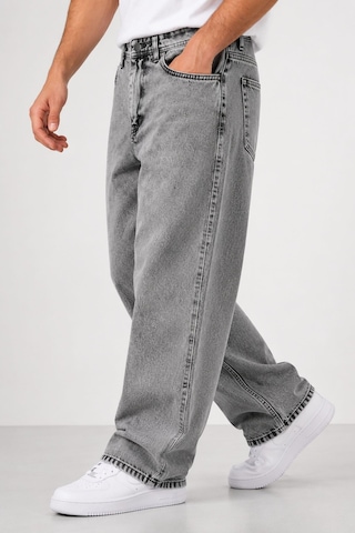 Classics Men Black Wood Denim Erkek Baggy Jean Pantolon 7748 Gri