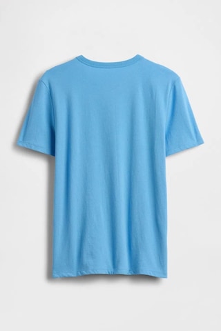 Gap Erkek Çocuk Logo Detaylı Mavi T-shirt-13562 Mavi