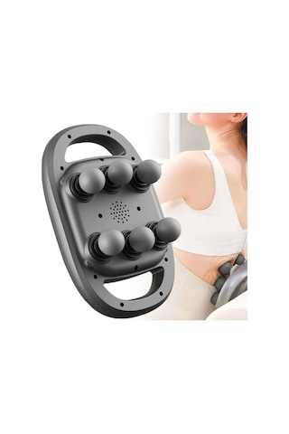 Six Headed Massage Gun Bel Masaj Aleti, Bel Masajı, Masaj Aleti Gri