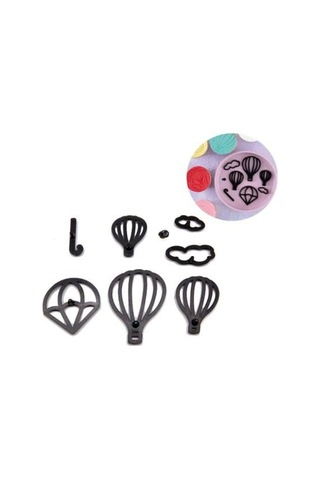 Şeker Hamuru Kalıbı Ballon Fondan Kesiciler 8 Parça Beyaz