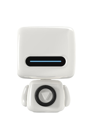 Homyl Mini Robot Kablosuz Bluetooth 5.0 Hoparlör Subwoofer Beyaz