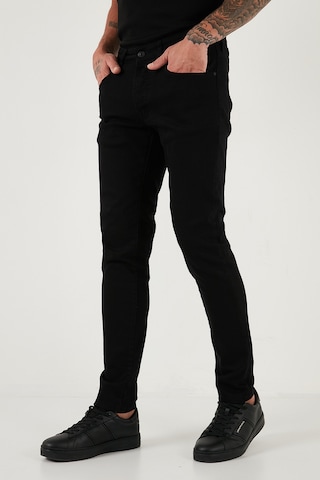Buratti Streç Pamuklu Slim Fit Normal Bel Dar Paça Jeans Erkek Kot Pantolon 1115C01Napoli Siyah
