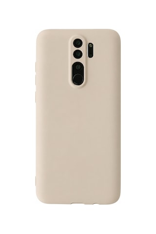 Xiaomi Redmi Note 8 Pro Kılıf First Silikon - Krem -