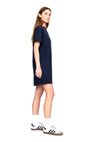 Gap V-frch Logo Tee Dress Kadın Elbıse Lacivert