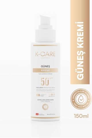 K K-care Cosmetics Sun Screen Güneş Kremi SPF50+ 150 ML
