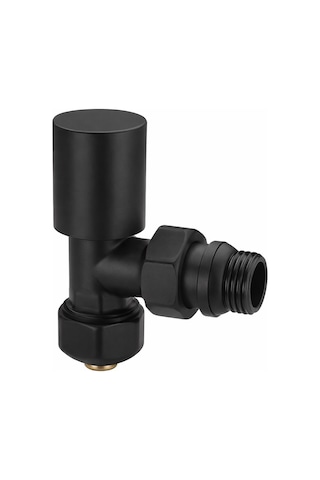 Fause Radyatör Havlupan Vanası Köşe Tip Pex 16 2mm Siyah Kvn102-b