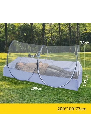 Prestigegoods Kamp Açık Hava Sivrisinek Ağı, Ücretsiz Kurulum, Taşınabilir Seyahat Şifreli Örgü Çadır, Siyah Örgü, 210d Su Geçirmez, 200x100x73 Cm Çok Renkli