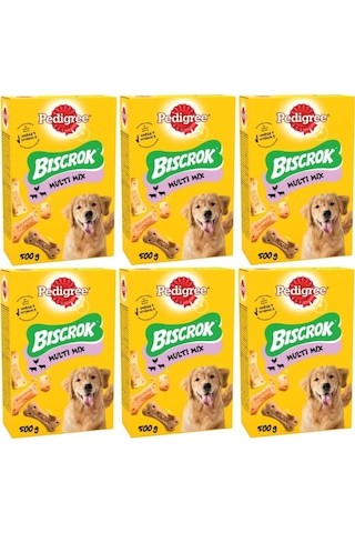 Pedigree Biscrok Multi Mix Köpek Ödül Bisküvisi 6 x 500 G