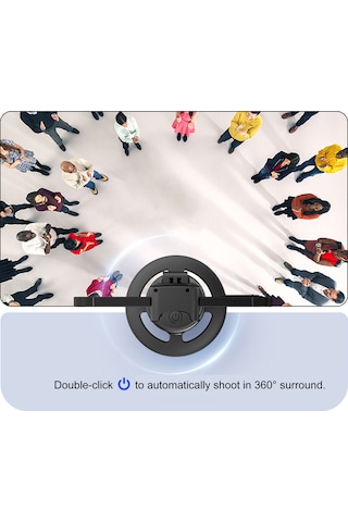 Wezone Siyah Akıllı 360 Derece Takip Eden Telefon Gimbalı - 5 Saat Çalışma Süresi, 40-80mm Telefon Desteği