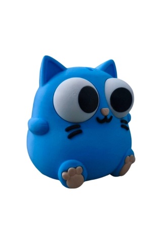 3dprototürk Mavi Kedi Kumbara 16 Cm