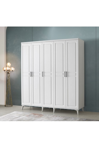 GuneyStore Sport 5 Kapaklı Komple MDF Gardırop