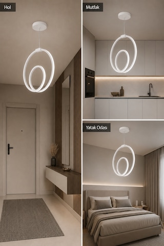 AvizeGO Ovira Led Sarkıt Avize Beyaz Işık