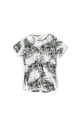 360 Derece Baskılı Şık Erkek Çocuk Tişört 7-15 Yaş Aralığı Beyaz