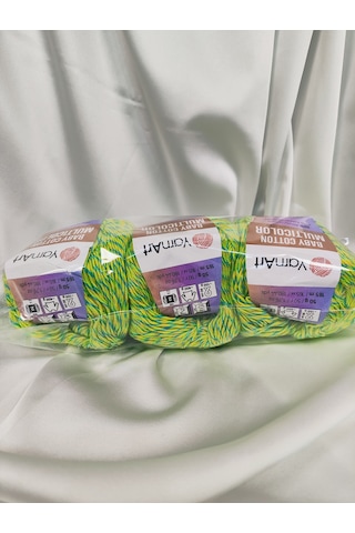 Baby Cotton Multicolor El Örgü İpi 3 Adet - 5213