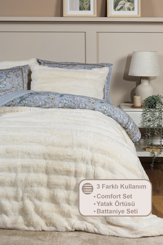Elart Marsel Comfort Uyku Seti 220x240 Cm Krem Krem