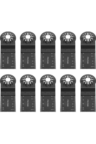 Yifomall 10'lu Çok Amaçlı Titreşimli Testere Bıçağı Seti - 34/40mm Kesme Derinliği, Starlock Uyumlu