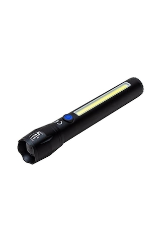 El Feneri Cob Led 4 Fonksiyonlu-zoomlu Usb Şarjlı 170 30 Mm Pm-16754