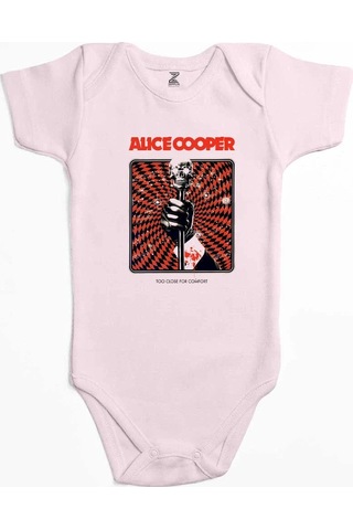 Zepplin Giyim Alice Cooper Too Close For Comfort Mikrofon Sarı Bebek Body Zıbın