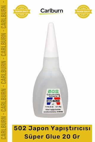 Yapıştırıcı Hızlı Kuruyan Profesyonel Güçlü Etkili 502 Japon Yapıştırıcısı Süper Glue 20 Gr
