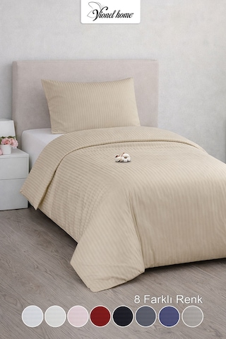 Tek Kişilik %100 Pamuk Saten Nevresim Seti Premium Seri 8 Renk Seçeneği 160x220 Balköpüğü