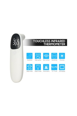 Jeehugo Dokunmadan Isı Ölçer: Vücut Ve Nesne Modu, Led Ekranlı, Entegre Uyarı Sistemi, Pil Dahil Değil 3-5cm Mesafe