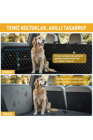 Haegs Araç Bagaj Örtüsü, Evcil Hayvan Köpek Bagaj Koruma Kılıfı - Suv, Sedan, Pickup Panelvan Bagaj Havuzu, Araba İçin Su Geçirmez Bagaj Koruyucu Kılıf Örtü Mat- Medium - Siyah Siyah