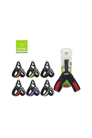 Nunbell Neoprenli, Reflektörlü Köpek Göğüs Tasması No: 6 7-9 Kg Arası Çok Renkli