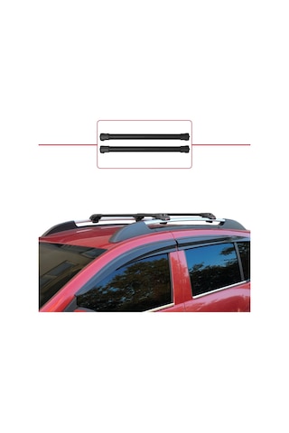 Dacia Sandero Stepway 2008-2012 Arası İle Uyumlu Ace-1 Ara Atkı Tavan Barı Siyah
