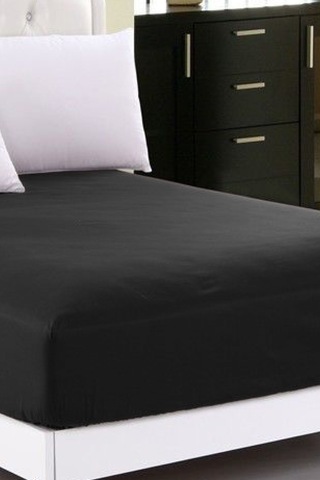 Eponj Home Lastikli Çarşaf Tek Kişilik Basic Siyah Siyah