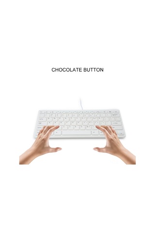 Yuntech01 Küçük Usb Kablolu Klavye K-1000 Beyaz - 78 Tuşlu, Ergonomik Tasarım, 130 Cm Uzun Kablolu, Taşınabilir Ve Dayanıklı