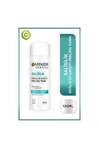 Garnier  Nemlendiren Temizleyici + Salisilik Sivilce İzi Karşıtı Gözenek Sıkılaştırıcı Peeling Tonik