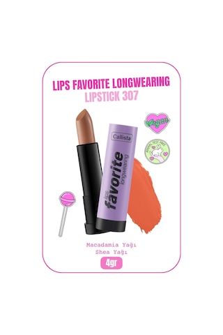 Callista Lips Favorite Longwearing Lipstick Kalıcı Ruj 307 Coffee With Cream