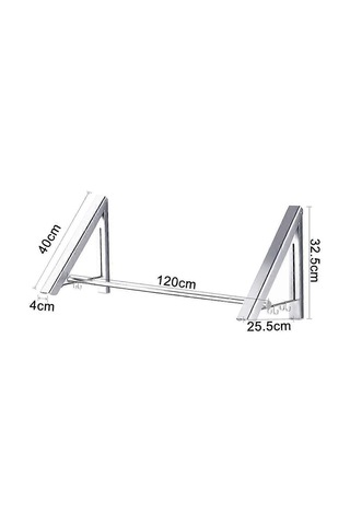 Ganzhoushop 2/3 Çubuk Geri Çekilebilir Elbise Askıları - Duvara Monte Katlanır Elbise Askısıbanyo, Balkon Gibi Depolama Organizasyonları İçin Kullanılan Elbise Kurutma Askısı120cm Çok Renkli