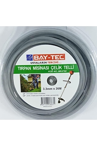 Bay-Tec MK4760 Tırpan Misinası Çelik Telli 3.3 MM x 26 M
