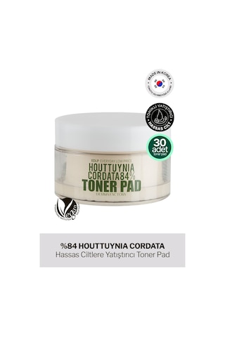 Derma Factory Hassas Ciltler İçin Yatıştırıcı Derma Factory Houttuynia Cordata %84 Toner Pad 30 Adet
