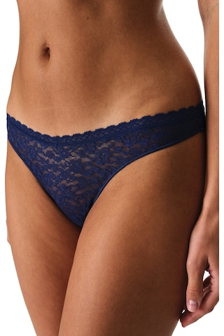Penti Lacivert Easy Lace Dantel V Model Brazilian Külot
