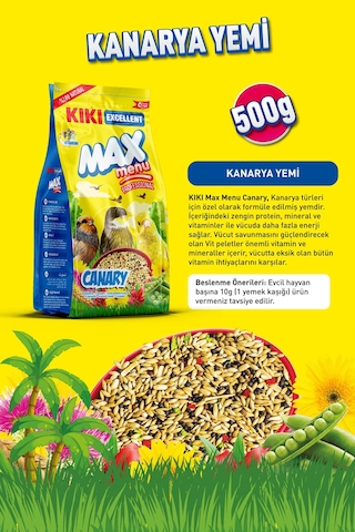 KIKI Excellent Kuş Max Menu Canary Kanarya Yemi 500 Gr. KB308