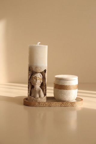 Giselle Golden Muse Candle & Beige Duo Bej - Altın Giselle Golden Muse Candle & Beige Duo Bej - Altın