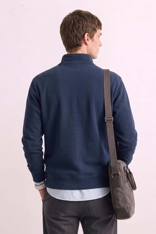 Barrels And Oıl Erkek Yarım Fermuarlı Dik Yaka Selanik Sweatshirt - İndigo İndigo