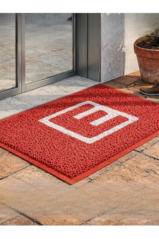 Eczane Önü Paspası E Logo Giriş İşyeri Eczane Mağaza Girişi Kapı Önü Kıvırcık Hijyen Halısı 60x80 Cm Çok Renkli