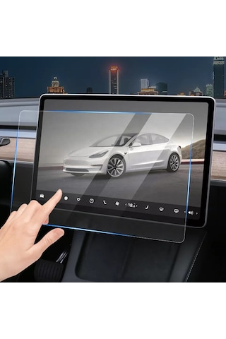 Tesla Model Y Araç Multimedya Ekran Koruyucu Temperli Cam