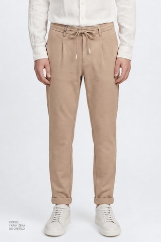 Altınyıldız Classıcs 360 Erkek Vızon 360 Her Yöne Esneyen Pamuklu Slim Fit Dar Kesim Beli Bağlamalı Yan Cepli Casual Pantolon Vizon