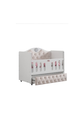 Beşik, Aden Çekmeceli Korkuluklu Sallanan Beşik 60x120 Çok Renkli