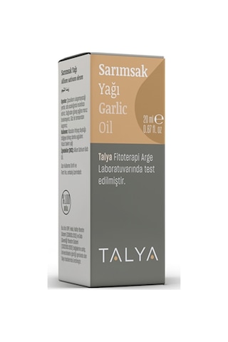 Talya Soğuk Sıkım %100 Saf ve Doğal Saç Dökülmeleri İçin Sarımsak Yağı 20 ML