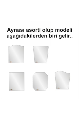 Çoklu 7 Parça 50X40Cm Büyük Otel Banyo Cafe Wc Tuvalet Ayna Seti Şeffaf